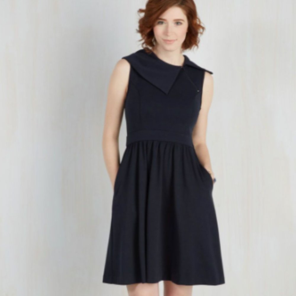 + Modcloth Trolley Tour Dress in Navy